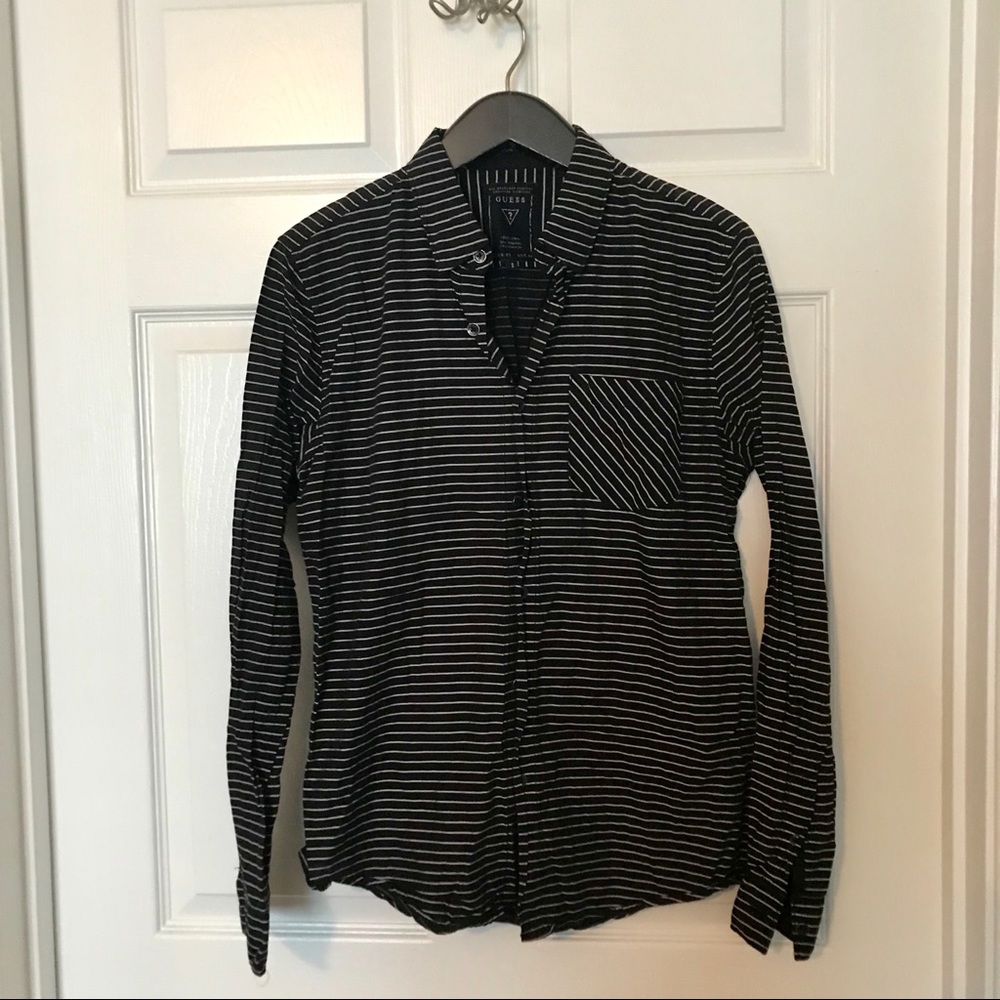LS Striped Guess Shirt